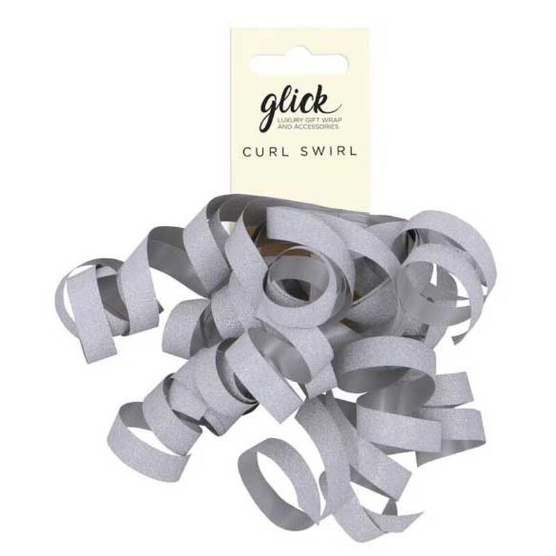 Image Gallery Glick Swirl Silver Glitter Curl image number 0